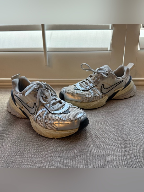 Nike Shoes - Nike Silver V2K Run Running Sneakers Women's Shoe Size 7